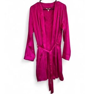 Juicy Couture Vibrant Pink Satin Robe